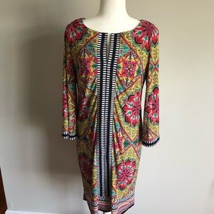 Laundry by Shelli Segal bright paisley dress
